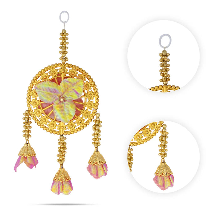 Hanging Latkan - 12 Inches | Artificial Flower Round Hanging/ Decorative Door Hanging