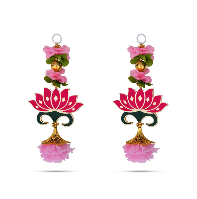 Hanging Pair - 10 Inches | Lotus Design Hanging/ Decorative Door Hanging For Pooja & Home Decor