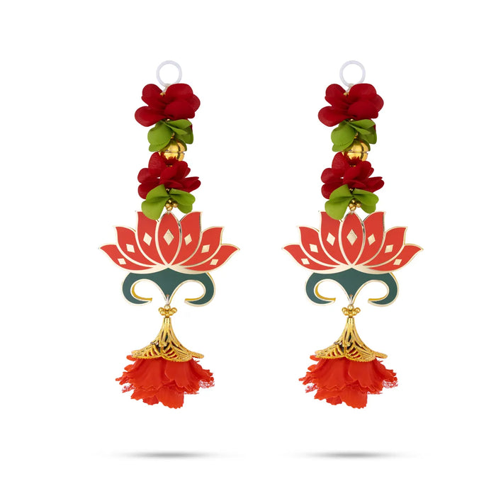 Hanging Pair - 10 Inches | Lotus Design Hanging/ Decorative Door Hanging For Pooja & Home Decor