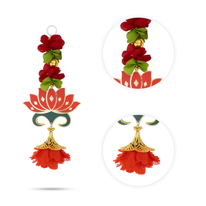 Hanging Pair - 10 Inches | Lotus Design Hanging/ Decorative Door Hanging For Pooja & Home Decor