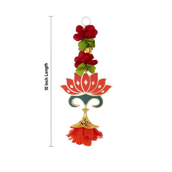 Hanging Pair - 10 Inches | Lotus Design Hanging/ Decorative Door Hanging For Pooja & Home Decor
