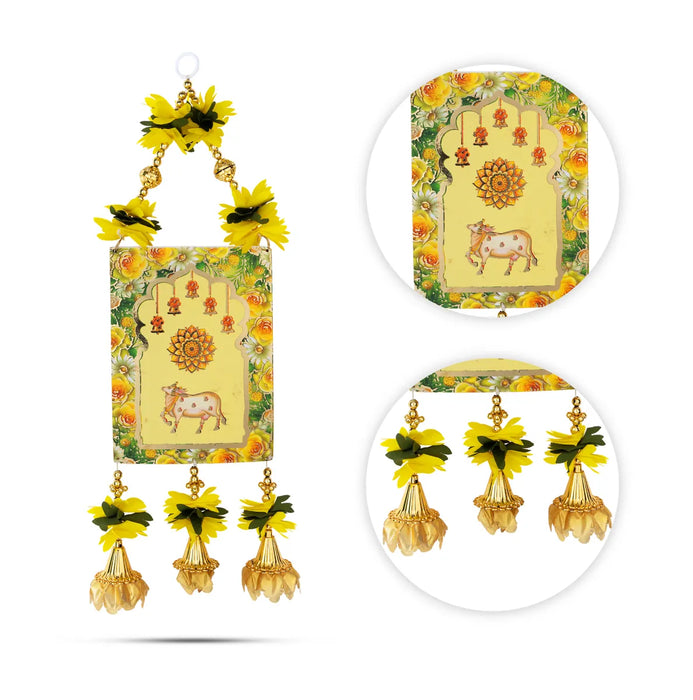 Hanging Pair - 17 Inches | Kamadhenu Design/ Floral Hanging/ Decorative Wall & Door Decor For Home