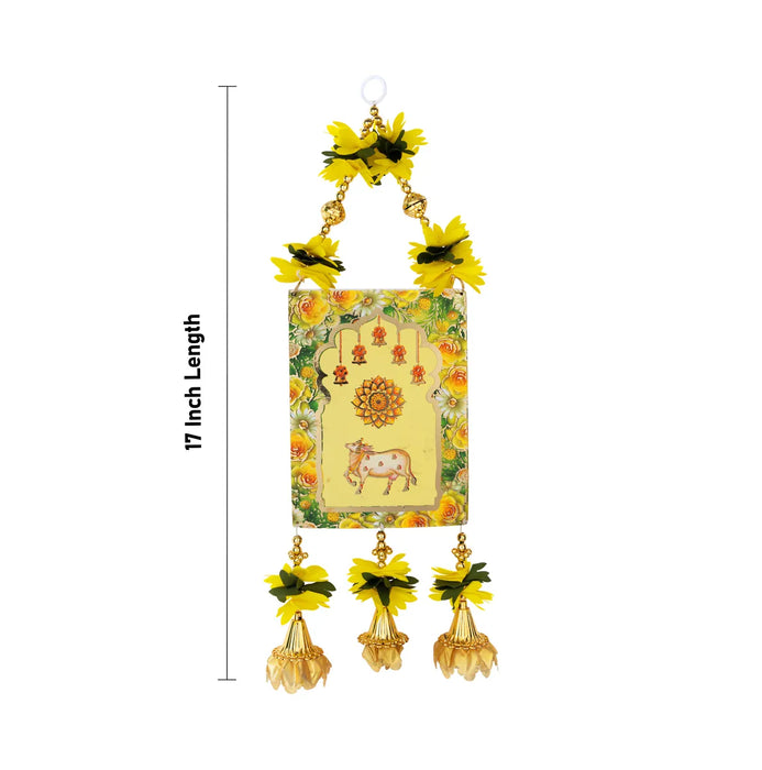Hanging Pair - 17 Inches | Kamadhenu Design/ Floral Hanging/ Decorative Wall & Door Decor For Home