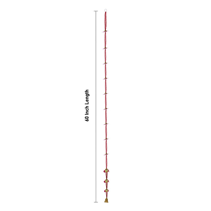 Side Toran Pair - 60 Inches | 10 Pcs/ Artificial Flower Thoran/ Hanging Thoranam For Main Door