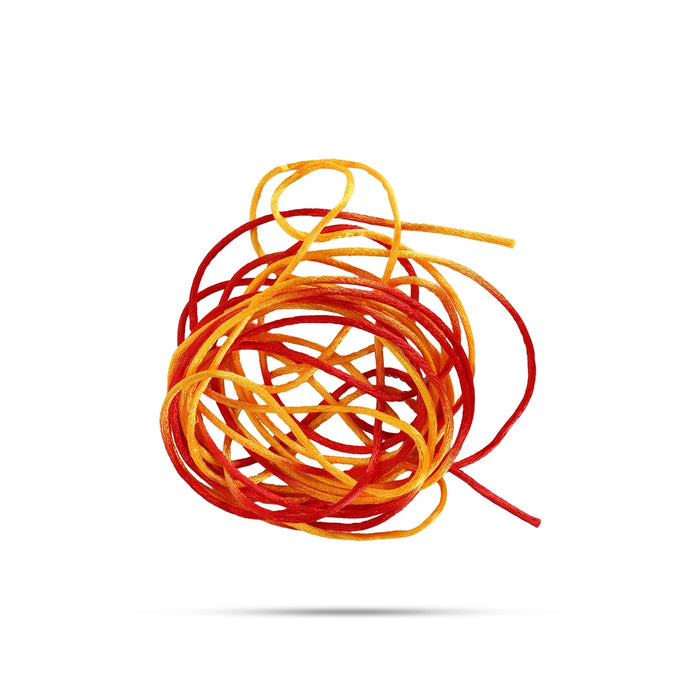 Dhaga Thread – 5 Mtr | Sacred Red & Yellow Thread / Dhaga Mala for Religious & Traditional Ceremonies