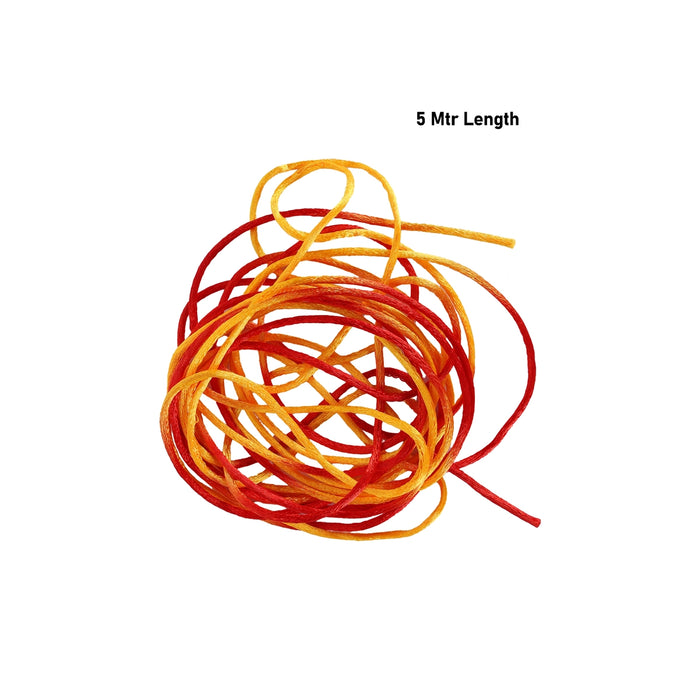 Dhaga Thread – 5 Mtr | Sacred Red & Yellow Thread / Dhaga Mala for Religious & Traditional Ceremonies