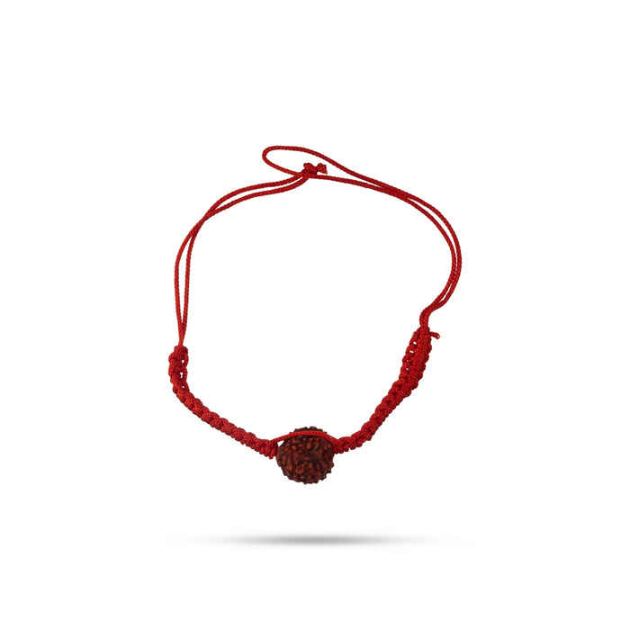 Rudraksha Thread Bracelet – 10.5 Inches | Adjustable Red Thread Band / Spiritual Wrist Bracelet