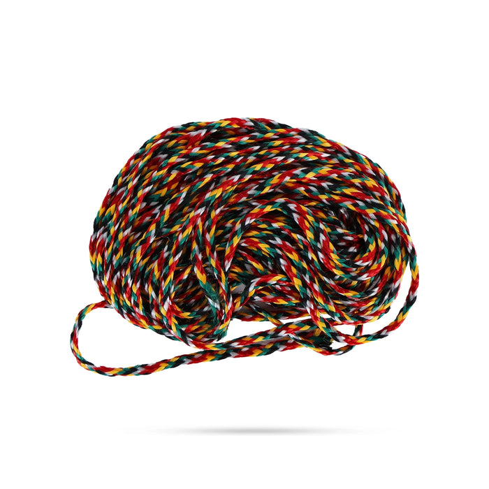 Dhaga Thread – 10 Inches | Multi-Colour Dhaga Mala / Sacred Pooja Thread for Hand Tying