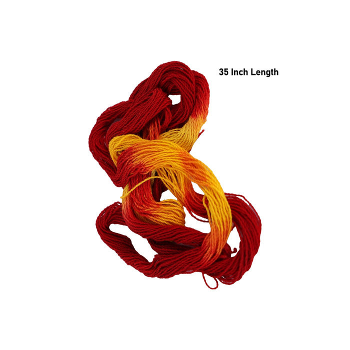 Kalawa Dhaga Thread – 35 Inches | Red & Yellow Sacred Thread / Pooja Dhaga Mala