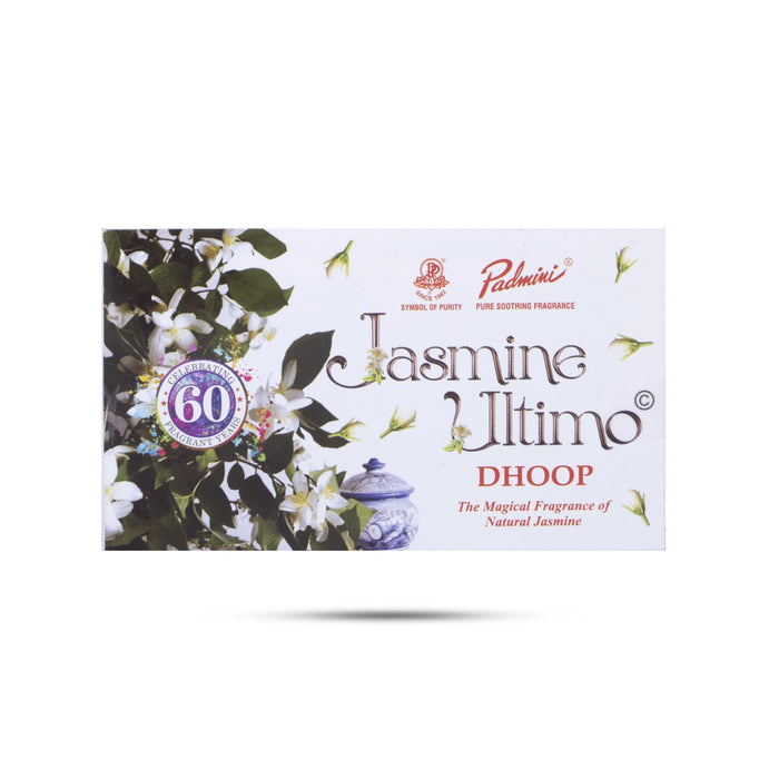 Padmini Jasmine Ultimo Dhoop - 15 Sticks | Guggal/ Loban/ Dhoop Sticks for Daily Pooja