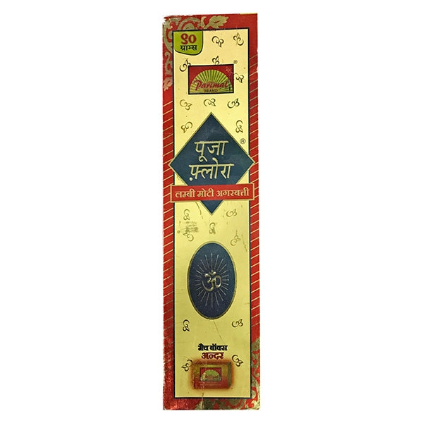 Parimal Pooja Flora Thick Long Incense Sticks - 80 Gms | Agarbathi/ Agarbatti/ Scent Sticks For Pooja