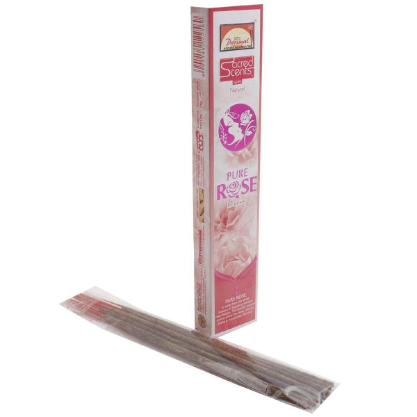 Parimal Sacred Scents - Pure Rose Incense Sticks - 24 Gms | Agarbathi/ Agarbatti/ Scent Sticks For Pooja