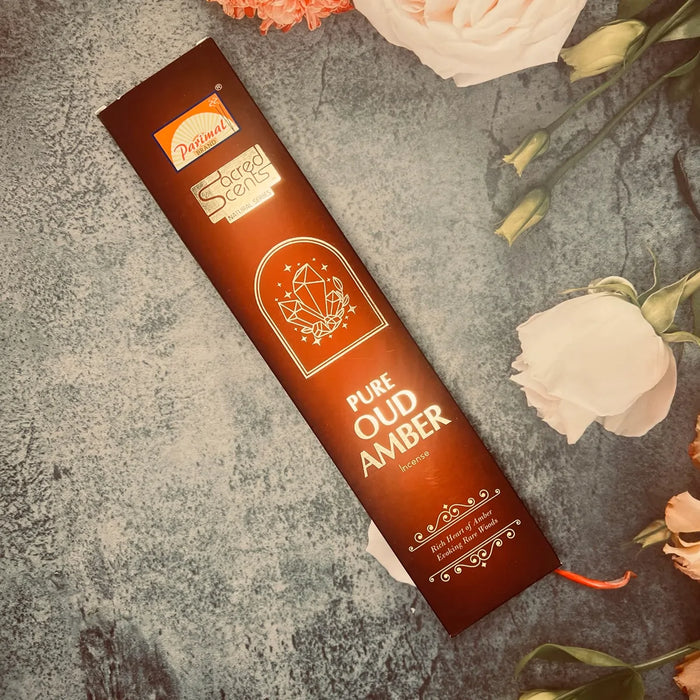 Parimal Pure Oud Amber Incense Sticks | Agarbatti/ Sacred Scents Agarbathi for Pooja