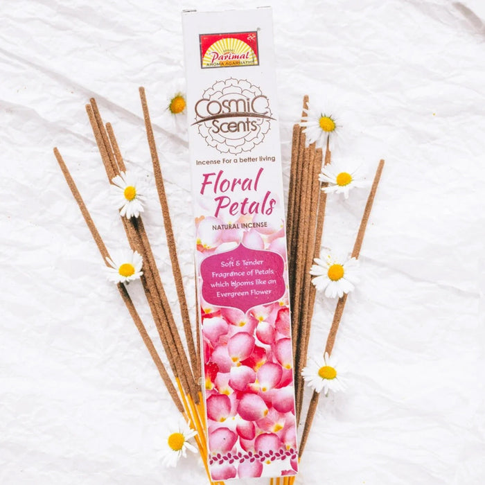 Parimal Cosmic Scents Floral Petals Natural Incense Sticks - 16 Gms | Agarbatti/ Agarbathi for Pooja