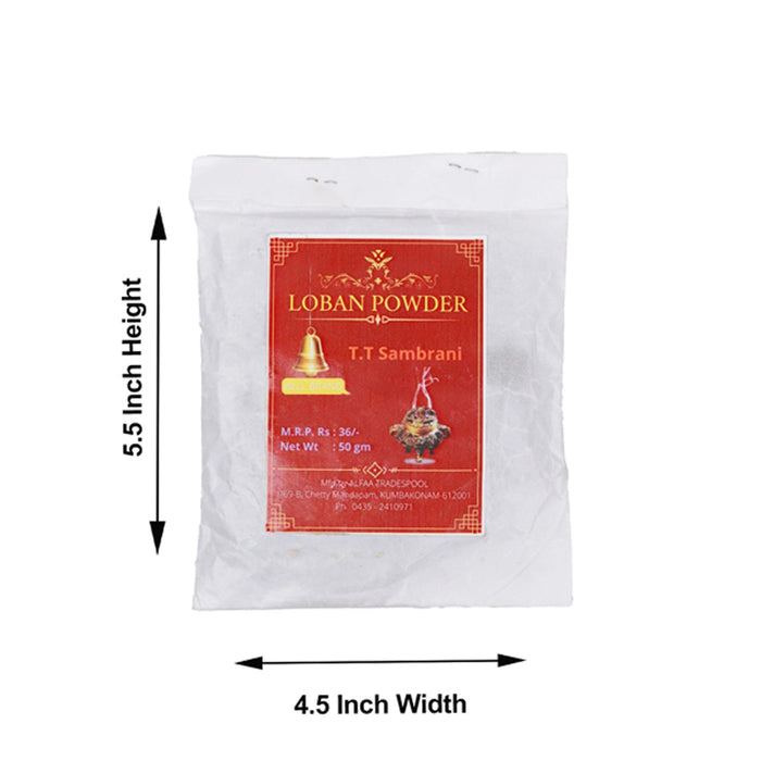 Bell TT Loban Sambrani Powder - 50 Gms | Guggal Powder/ Dhoop Powder/ Loban Powder For Pooja