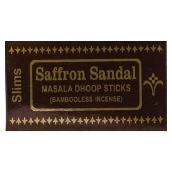 Nandita Saffron Sandal Masala Dhoop Sticks - 15 Pcs | Bambooless Incense/ Dhoop Batti/ Sambrani Sticks For Pooja