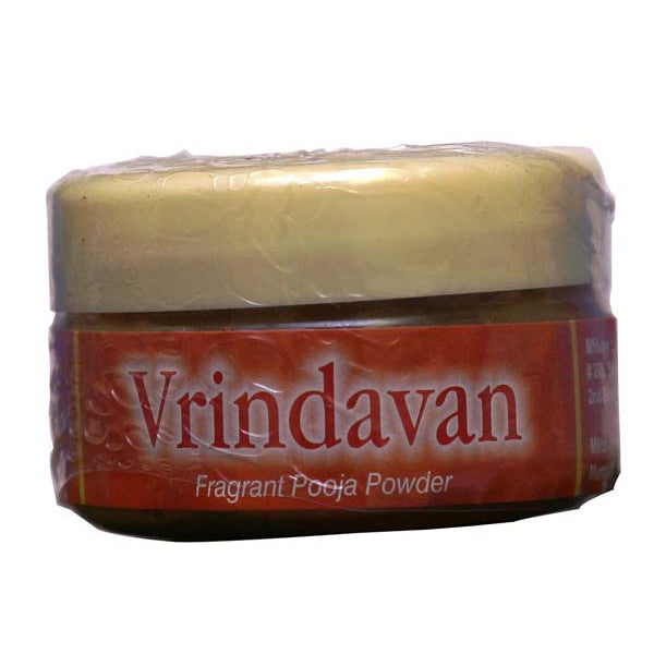 Nandita Vrindavan Fragrant Pooja Powder - 50 Gms | Chandan Wood Powder/ Sandalwood Powder for Pooja