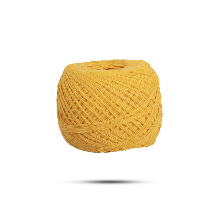 Cotton Thread | Yarn/ Muppiri Nool/ Yellow Colour Cotton String for Pooja