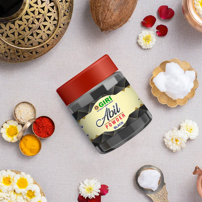 Giri Abil Powder - 50 Gms | Black Colour Abil Powder for Pooja