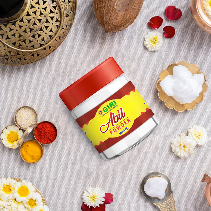 Giri Abil Powder - 50 Gms | White Colour Abil Powder for Pooja
