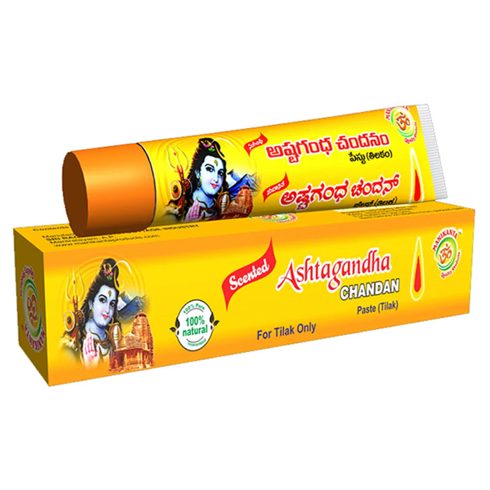 Manikanta Scented Ashtagandha Chandan Paste Tube - 40 Gms | Sandal Paste for Tilak