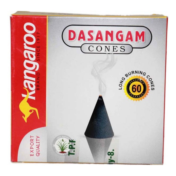 Kangaroo Dasangam Cones - 60 Pcs | Dhoop Cones/ Loban/ Sambrani Cones for Pooja