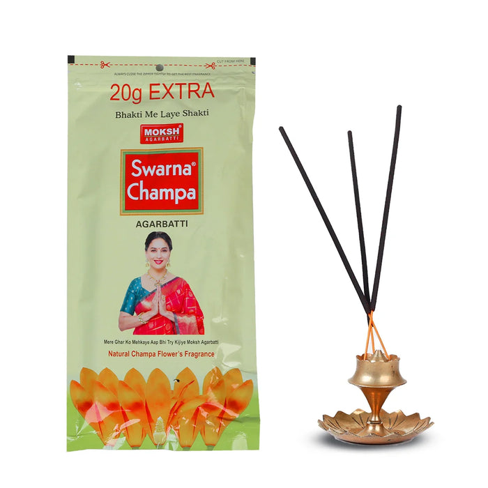 Moksh Swarna Champa Incense Sticks - 90 Gms | Agarbathi/ Agarbatti for Pooja