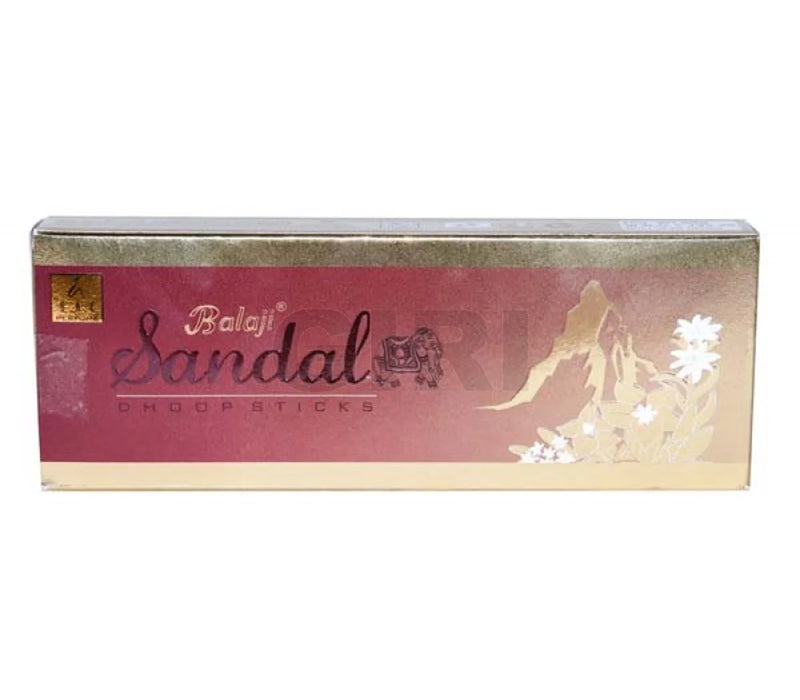 Balaji Sandal Dhoop Sticks - 10 Pcs | Chandan Dhoop Batti/ Chandan Sambrani Dhoop for Pooja