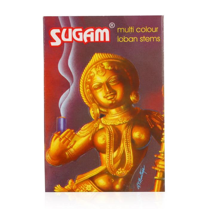 GT Sugam Multi Colour Loban Stems - 15 Pcs | Dhoop/ Guggal for Pooja