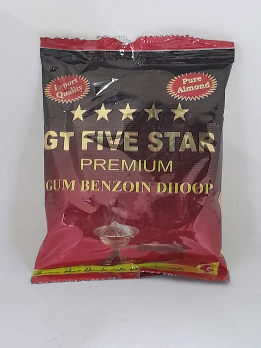 GT Five Star Premium Gum Benzoin Dhoop Powder - 50 Gms | Dashang Dhoop Powder for Pooja
