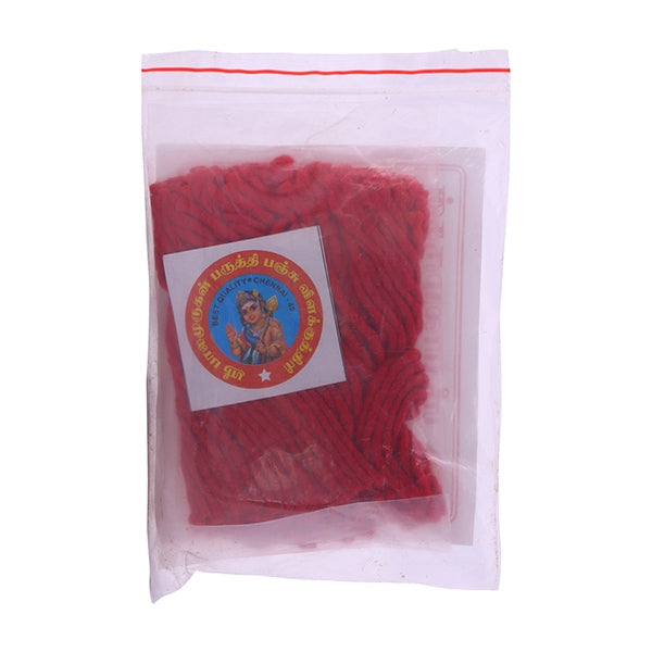 Red Colour Cotton Wicks | Lamp Wicks/ Vilakku Thiri/ Thiri Vilakku/ Panchu Thiri For Traditional Lighting