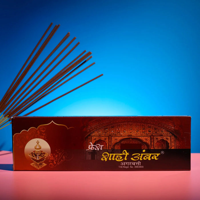 Fresh Shahi Amber Agarbathi - 50 Gms | Agarbatti/ Incense Sticks for Pooja