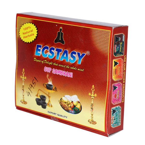 Ecstasy Sambrani Cup - 12 Pcs | Guggal Dhoop/ Sambrani Dhoop/ Dhoop Sambrani For Pooja