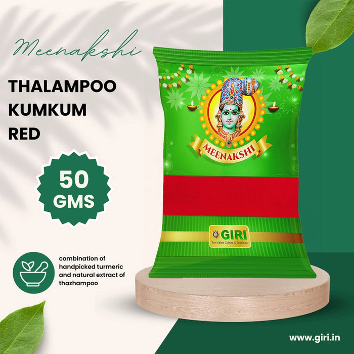 Giri Thazhampoo Kumkum - 50 Gms | Sindoor/ Red Colour Thalampoo Kumkuma for Pooja