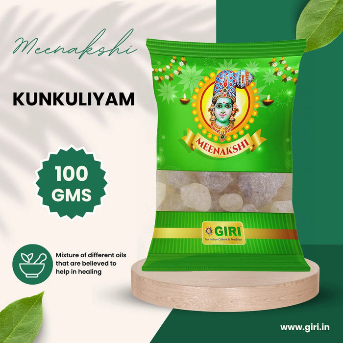 Giri Kunkuliyam - 100 Gms | Vellai Kungiliyam Sambrani/ White Dammer/ Incense Resin For Pooja
