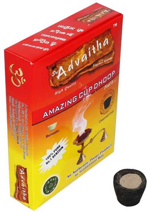 Advaitha Amazing Cup Dhoop - 12 Pcs | Loban/ Guggal/ Sambrani for Pooja