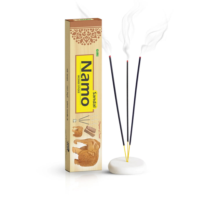 Giri Namo Sandal Incense Sticks - 50 Sticks | Agarbatti/ Agarbathi for Pooja