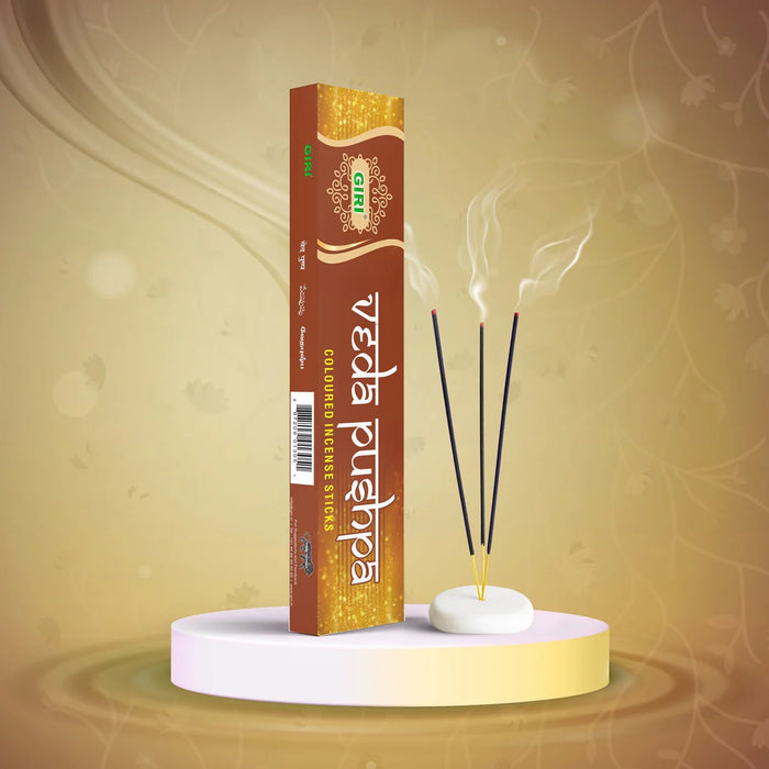 Giri Veda Pushpa Incense Sticks - 35 Sticks | Fresh Fragrance Agarbathi/ 35 Pcs/ Agarbatti for Pooja