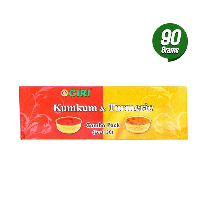 Giri Turmeric Kumkum Set - 30 Pcs | Thamboola Gift/ Haldi/ Kungumam/ Yellow, Red Colour