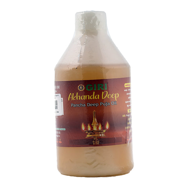 Giri Akhanda Pancha Deep Pooja Oil - 500 Ml | Lamp Oil/ Vilakku Oil for Home