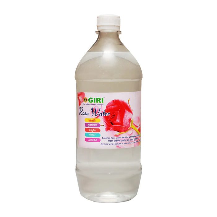 Giri Rose Water - 1 Ltr | Rose Fragrance/ Gulab Jal/ Gulab Water/ Paneer for Pooja