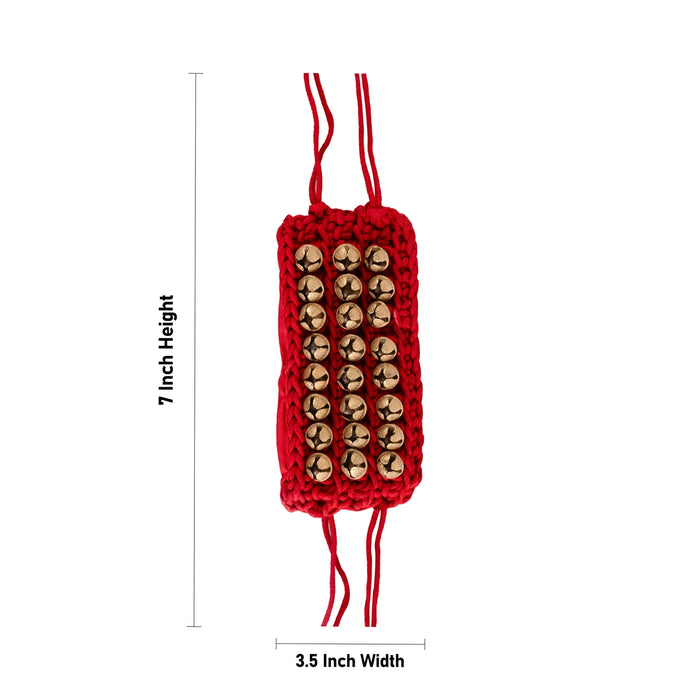 Ghungroo - 7 X 3.5 Inches | 3 Line Dance Salangai/ Ghungru For Bharatanatyam Practice And Stage Performance