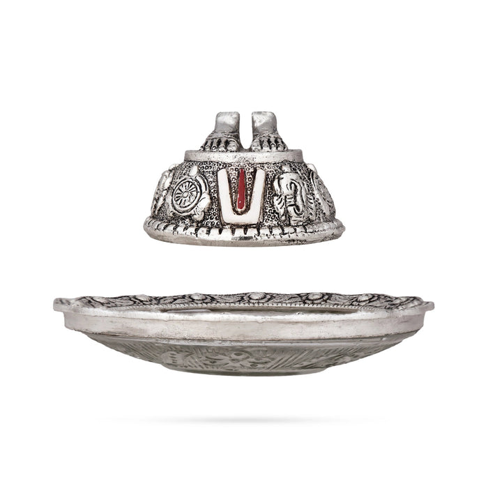 Tirupati Paadam Bowl Glass Plate - AL - 2 x 5.5 Inch - 300 Gms