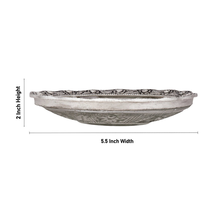 Tirupati Paadam Bowl Glass Plate - AL - 2 x 5.5 Inch - 300 Gms
