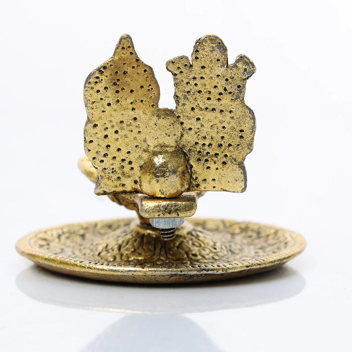 Hand Deep - 2.5 x 3 Inches | Aluminium Diya/ Lakshmi Ganesh with Lamp/ Vilakku for Pooja