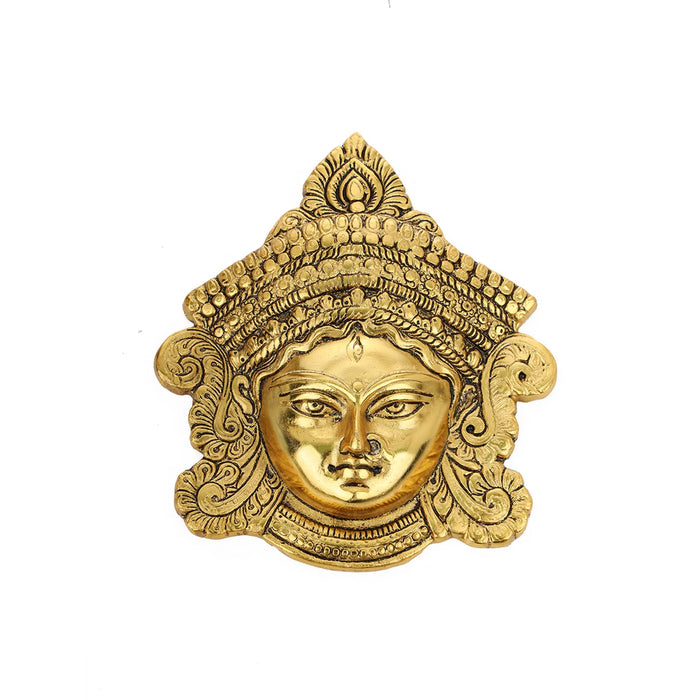 Durga Face Wall Hanging - 7 x 6 Inches | Wall Hanger/ Aluminium Wall Hanging for Living Room