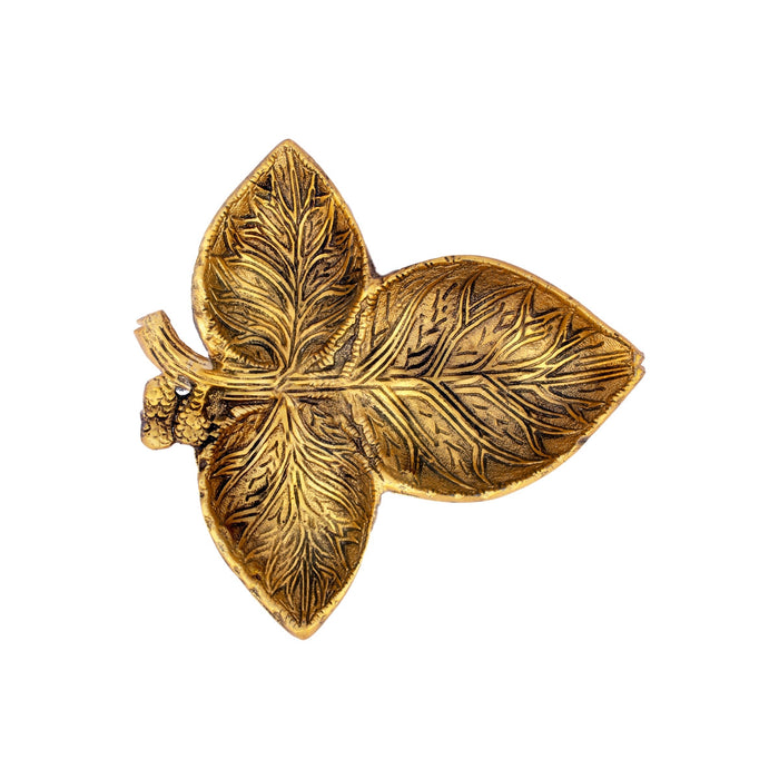 Aluminium Grapes Leaf - 6.5 x 6 Inches | Decorative Grapes Leaf for Home