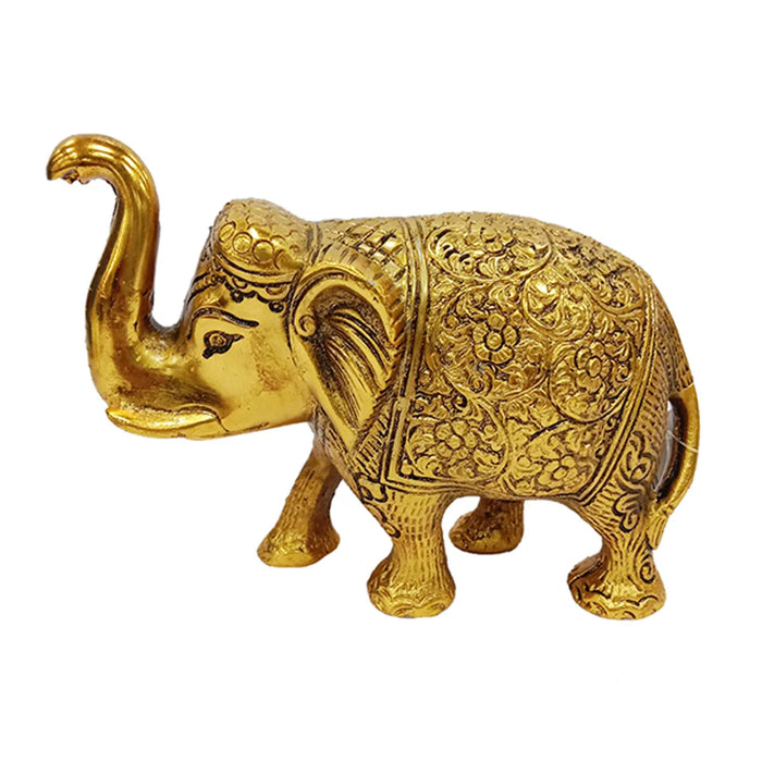 Elephant Statue | Aluminium Idol/ Elephant Figurine for Pooja/ 500 Gms Approx