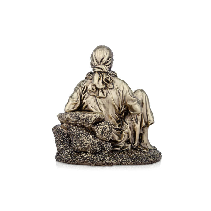 Saibaba Statue - 2 x 1.75 Inches | Saibaba Sitting idol/ Brass Idol/ Sai Baba Vigraham for Pooja