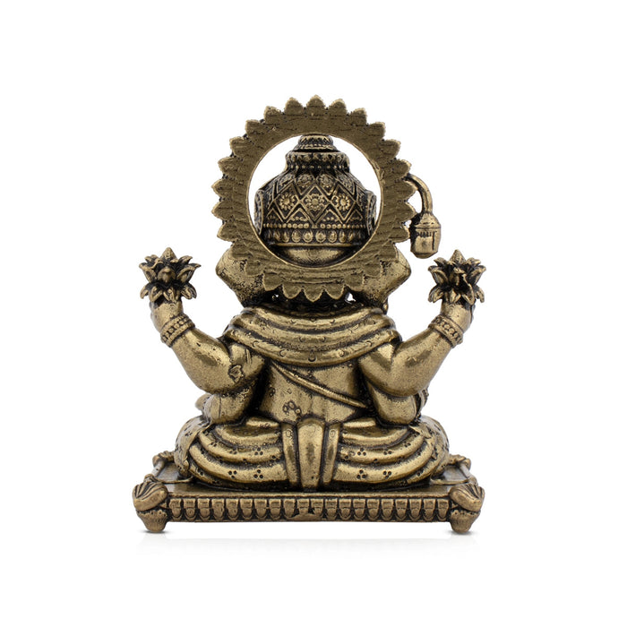 Ganesha Murti Statue - 2 x 1.75 Inches | Brass Idol/ Vinayaka Idol for Pooja